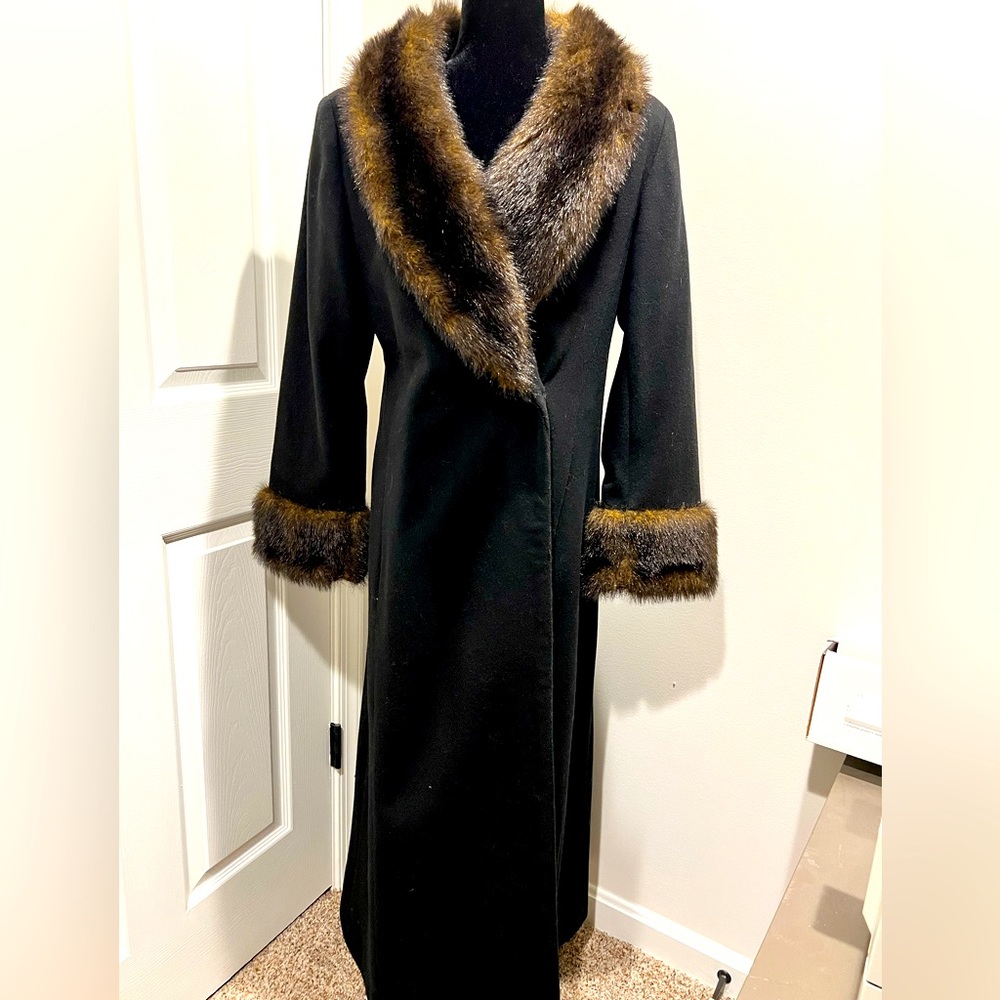 Women’s long wool dress coat